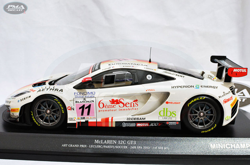 ANDY SOUCEK, ANTOINE LECLERC, MIKE PARISY 2013 ART GRAND PRIX MCLAREN MP4-12C GT3 1:18